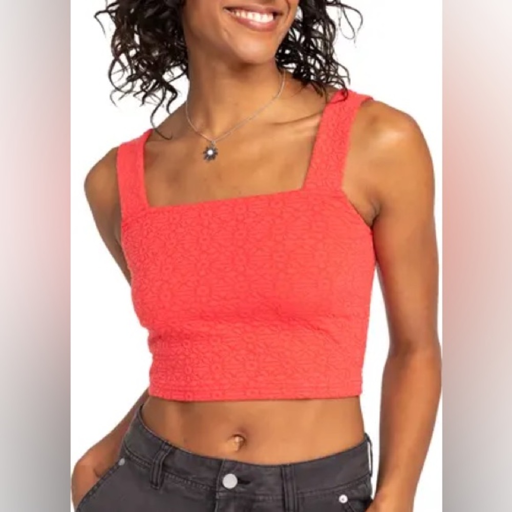 NWT Roxy Floral Embossed Tank Top, S